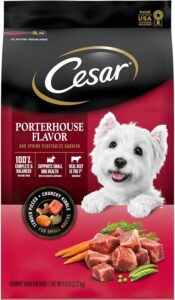 Cesar Porterhouse Flavor & Spring Vegetables Garnish Dry Dog Food