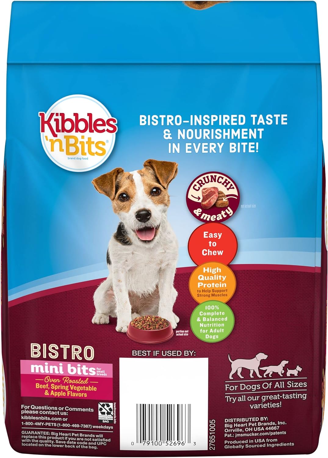 Kibbles n Bits Bistro Small Breed Mini Bits Oven Roasted Beef Flavor Dry Dog Food – Gallery Image 3