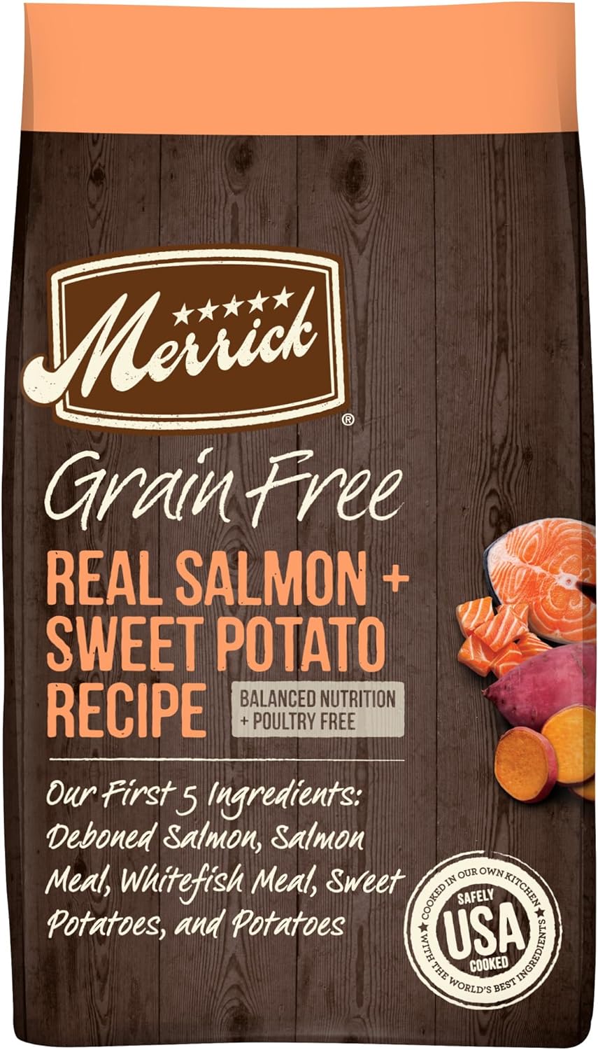 Merrick Grain-Free Real Salmon + Sweet Potato Recipe Dry Dog Food – Gallery Image 1