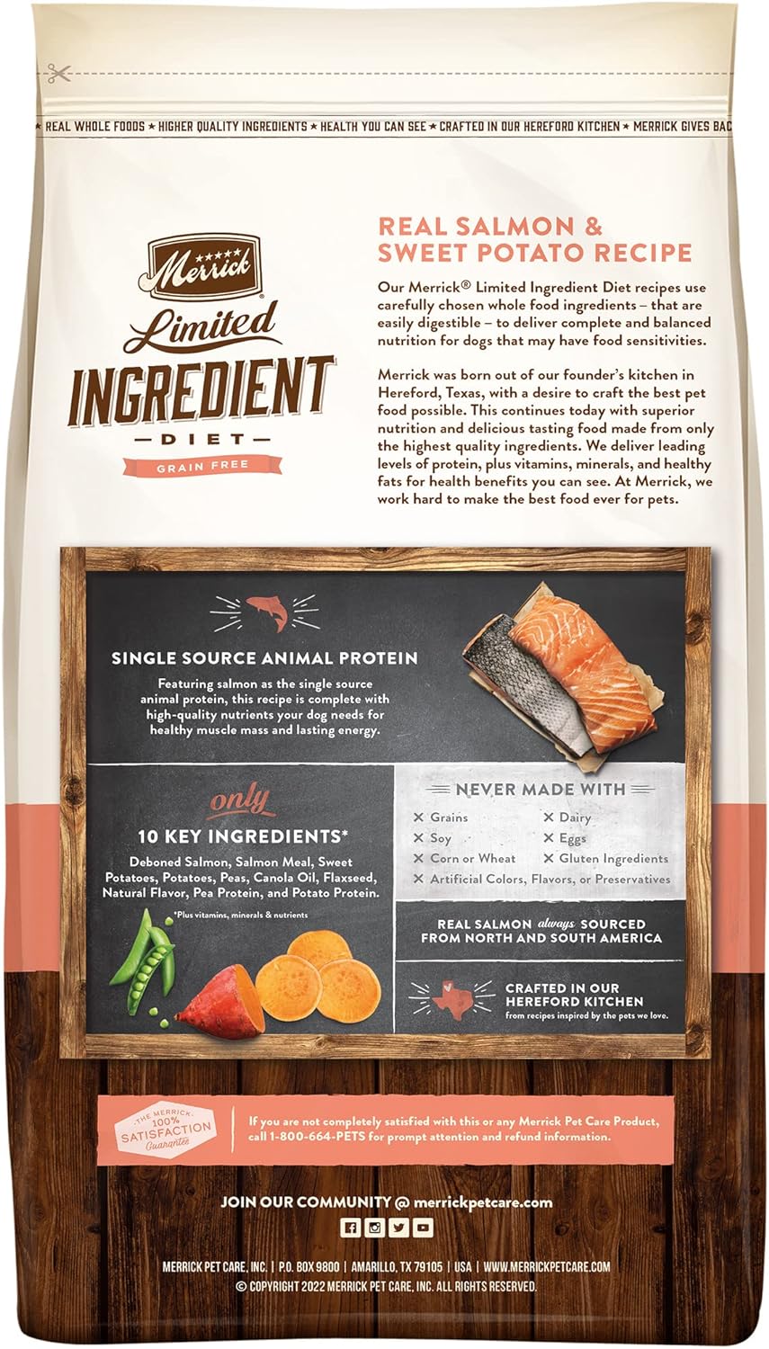 Merrick Limited Ingredient Diet Grain-Free Real Salmon & Sweet Potato Recipe Dry Dog Food – Gallery Image 5