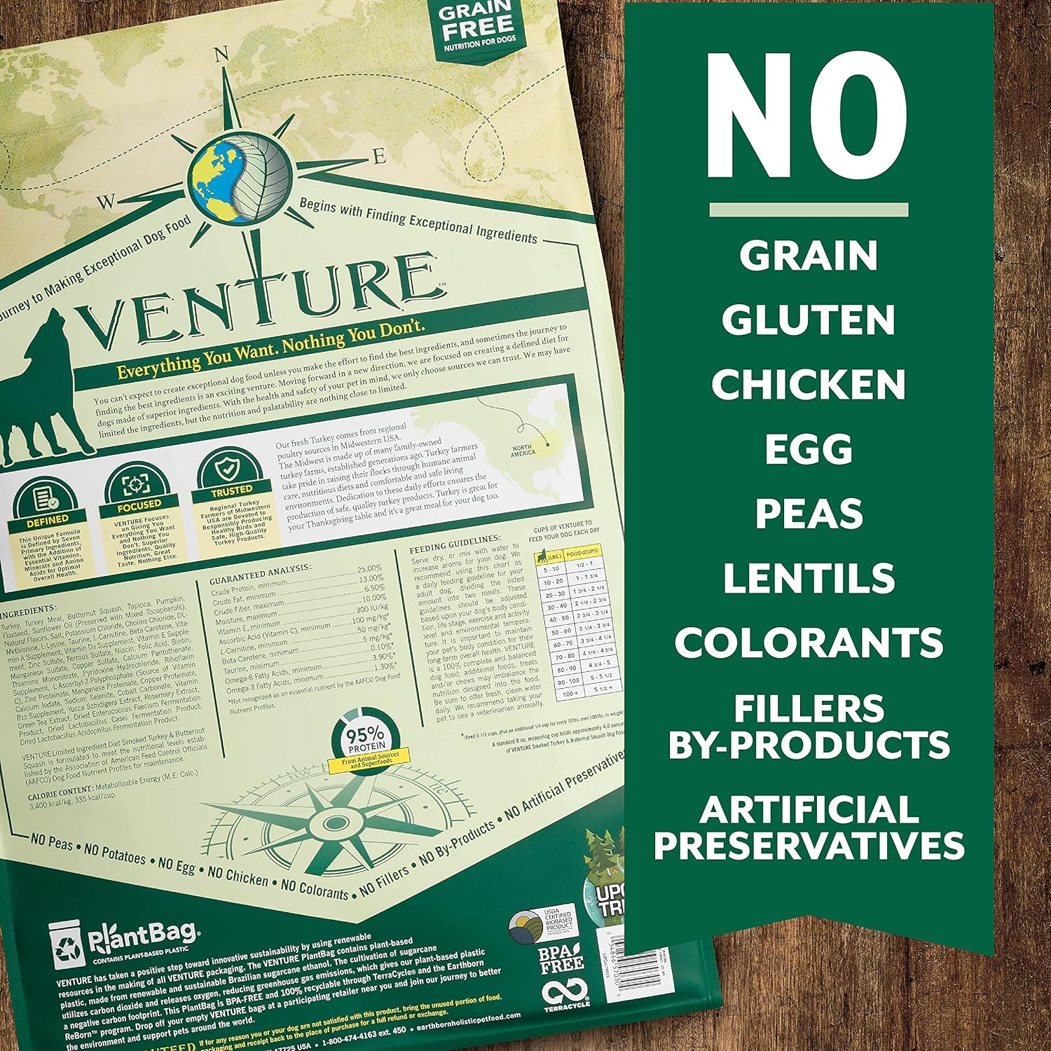 Earthborn Holistic Venture Limited Ingredient Grain-Free Smoked Turkey & Butternut Squash Dry Dog Food – Gallery Image 2