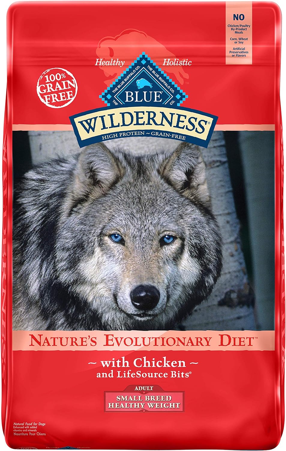 Blue Wilderness Adult Small Breed Healthy Weight Chicken Recipe Grain-Free Dry Dog Food – Gallery Image 1