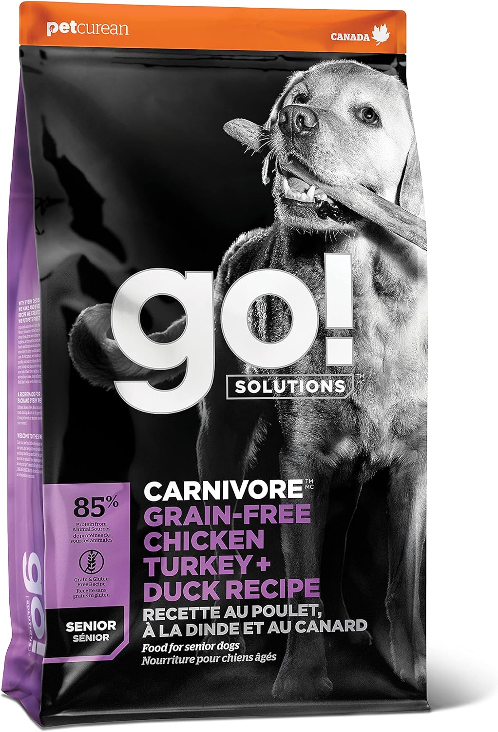 Go! Solutions Carnivore Grain-Free Chicken, Turkey + Duck Senior Recipe Dry Dog Food – Gallery Image 1