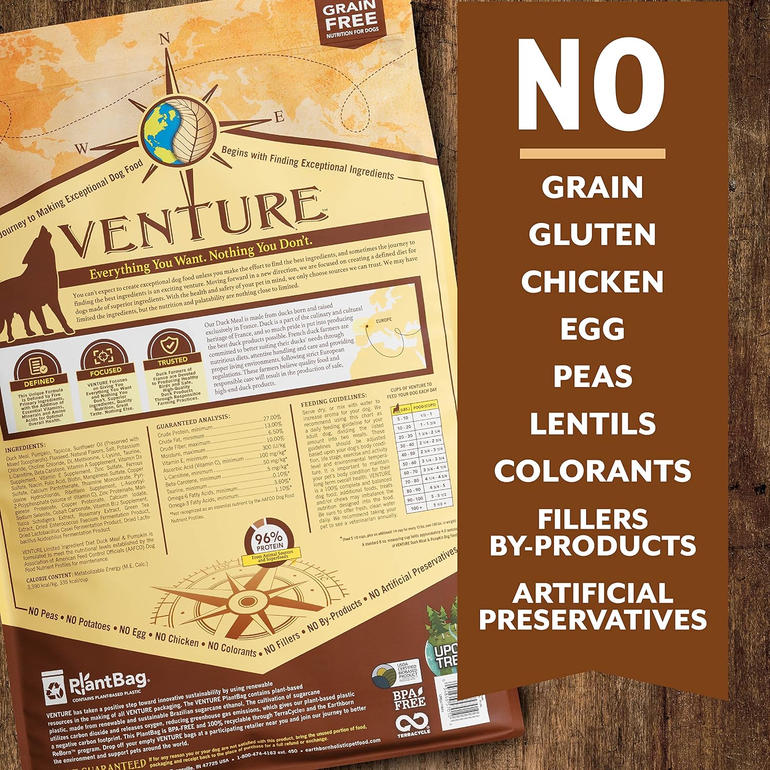 Earthborn Holistic Venture Limited Ingredient Grain-Free Duck Meal & Pumpkin Dry Dog Food – Gallery Image 2