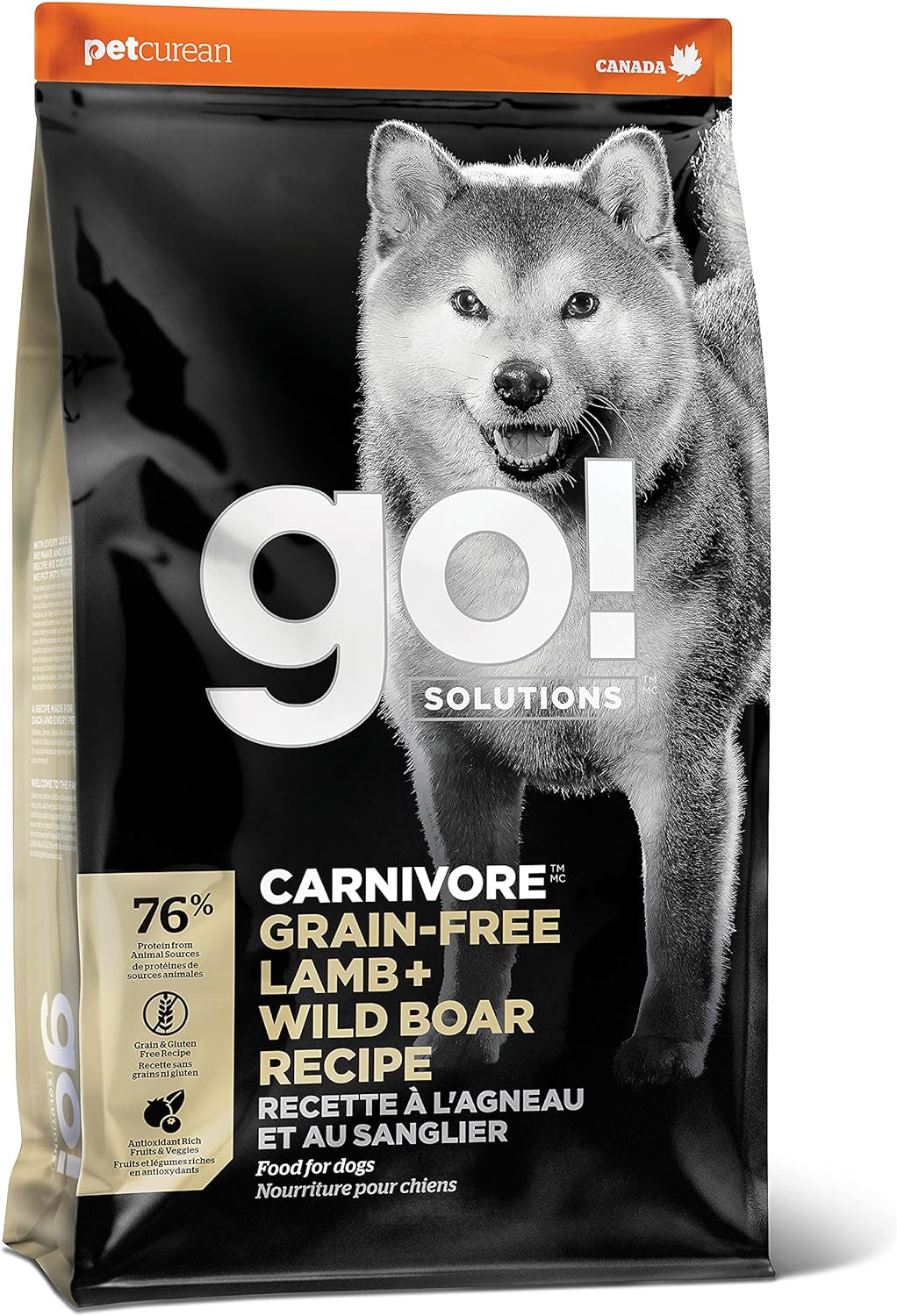 Go! Solutions Carnivore Grain-Free Lamb + Wild Boar Recipe Dry Dog Food – Gallery Image 1