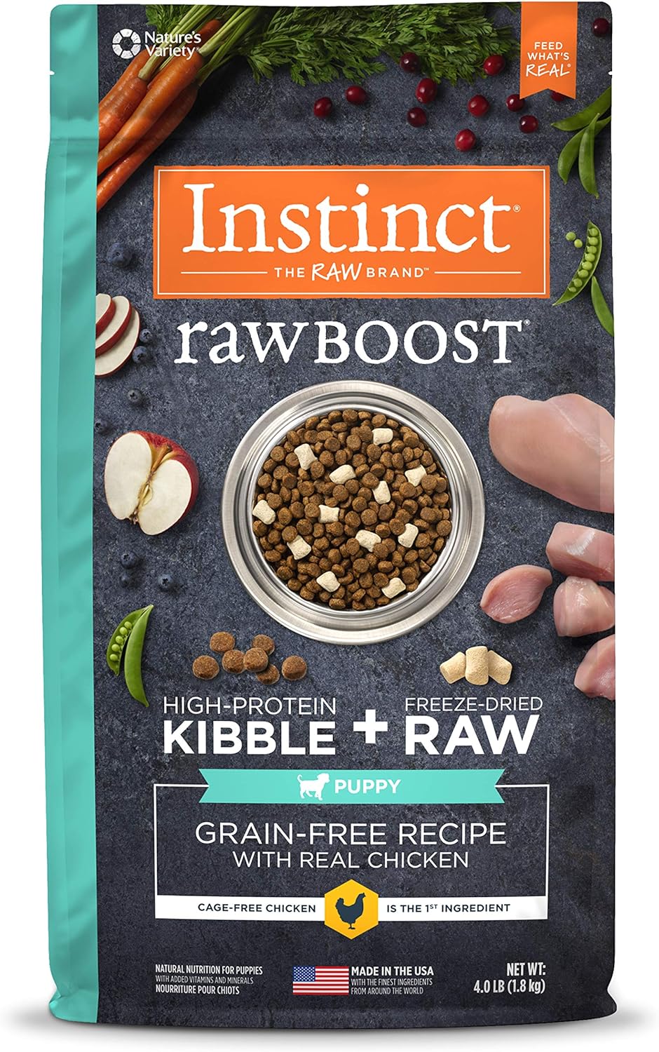 Instinct Raw Boost Grain-Free Recipe with Real Chicken for Puppies Dry Dog Food – Gallery Image 1
