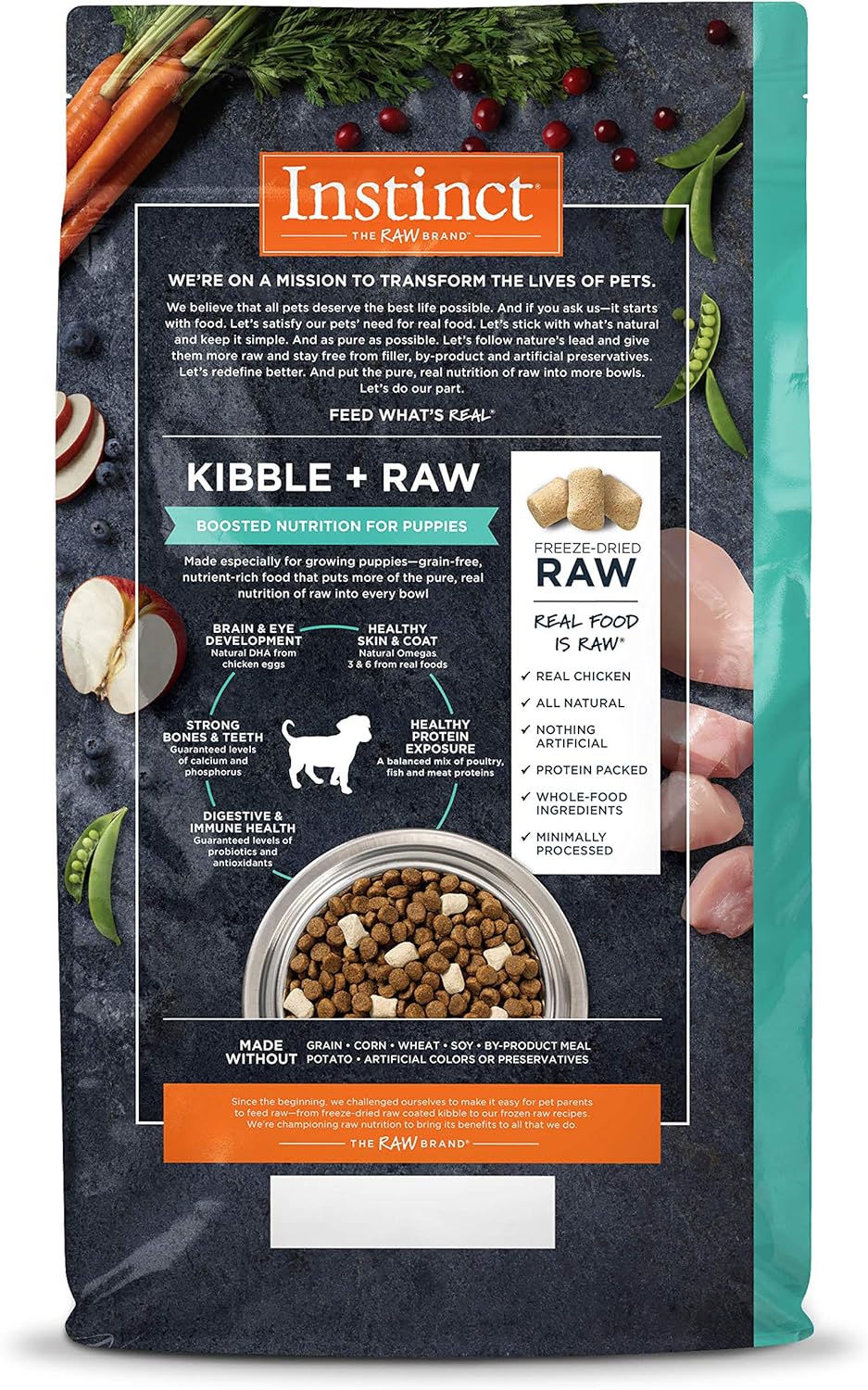 Instinct Raw Boost Grain-Free Recipe with Real Chicken for Puppies Dry Dog Food – Gallery Image 2