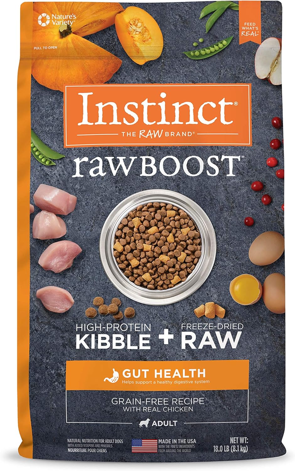 Instinct Raw Boost Grain-Free Recipe with Real Chicken for Gut Health Dry Dog Food – Gallery Image 1