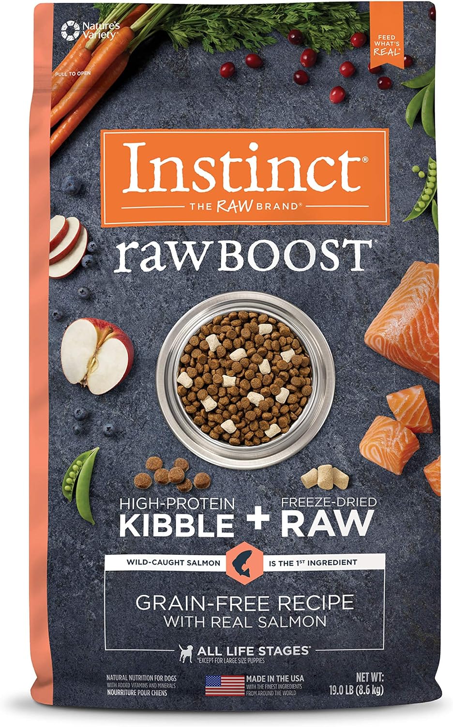 Instinct Raw Boost Grain-Free Recipe with Real Salmon Dry Dog Food – Gallery Image 1