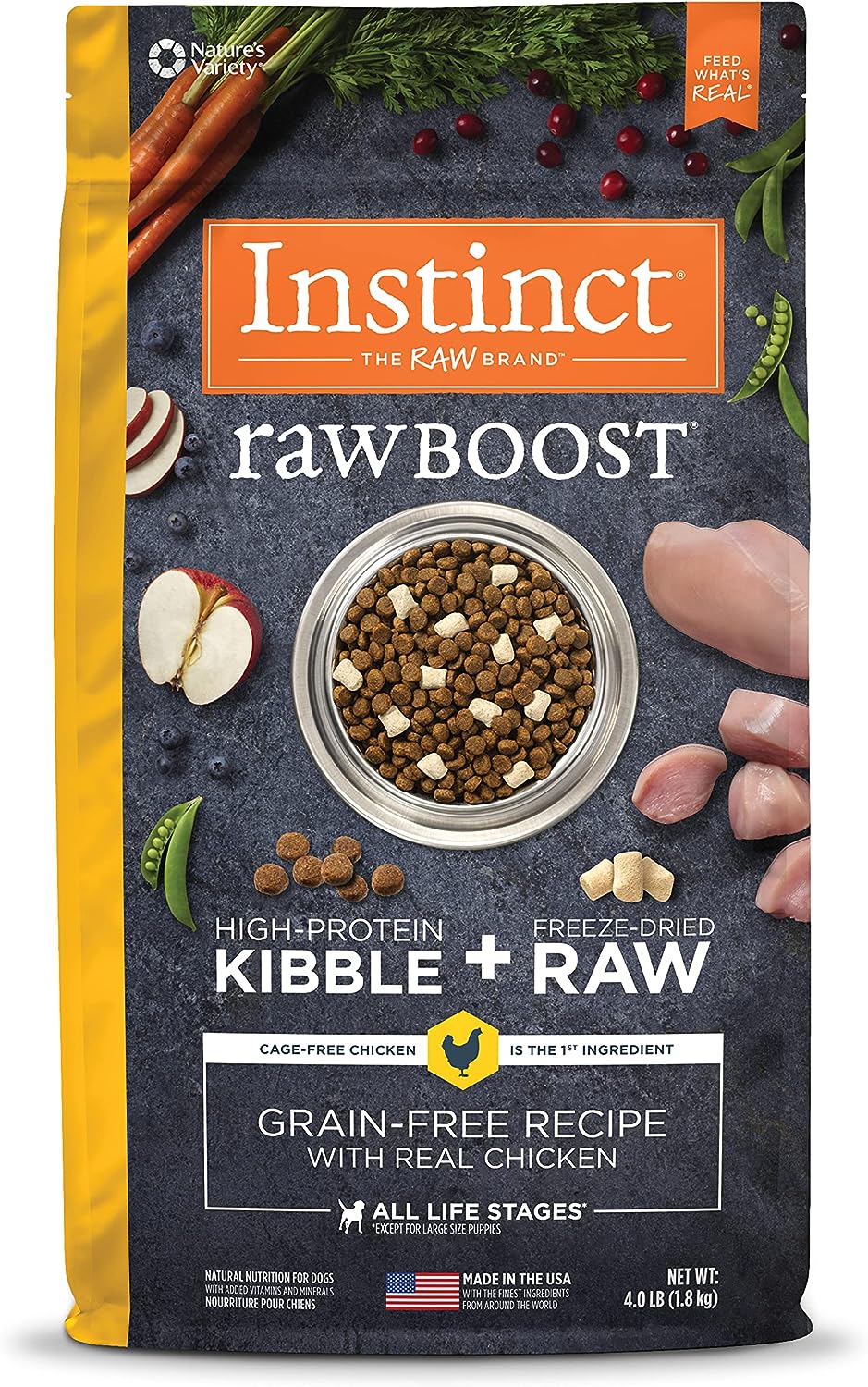 Instinct Raw Boost Grain-Free Recipe with Real Chicken Dry Dog Food – Gallery Image 1