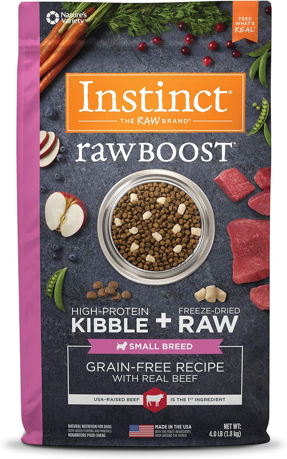 Instinct Raw Boost Grain-Free Recipe with Real Beef for Small Breed Dogs Dry Dog Food – Gallery Image 1