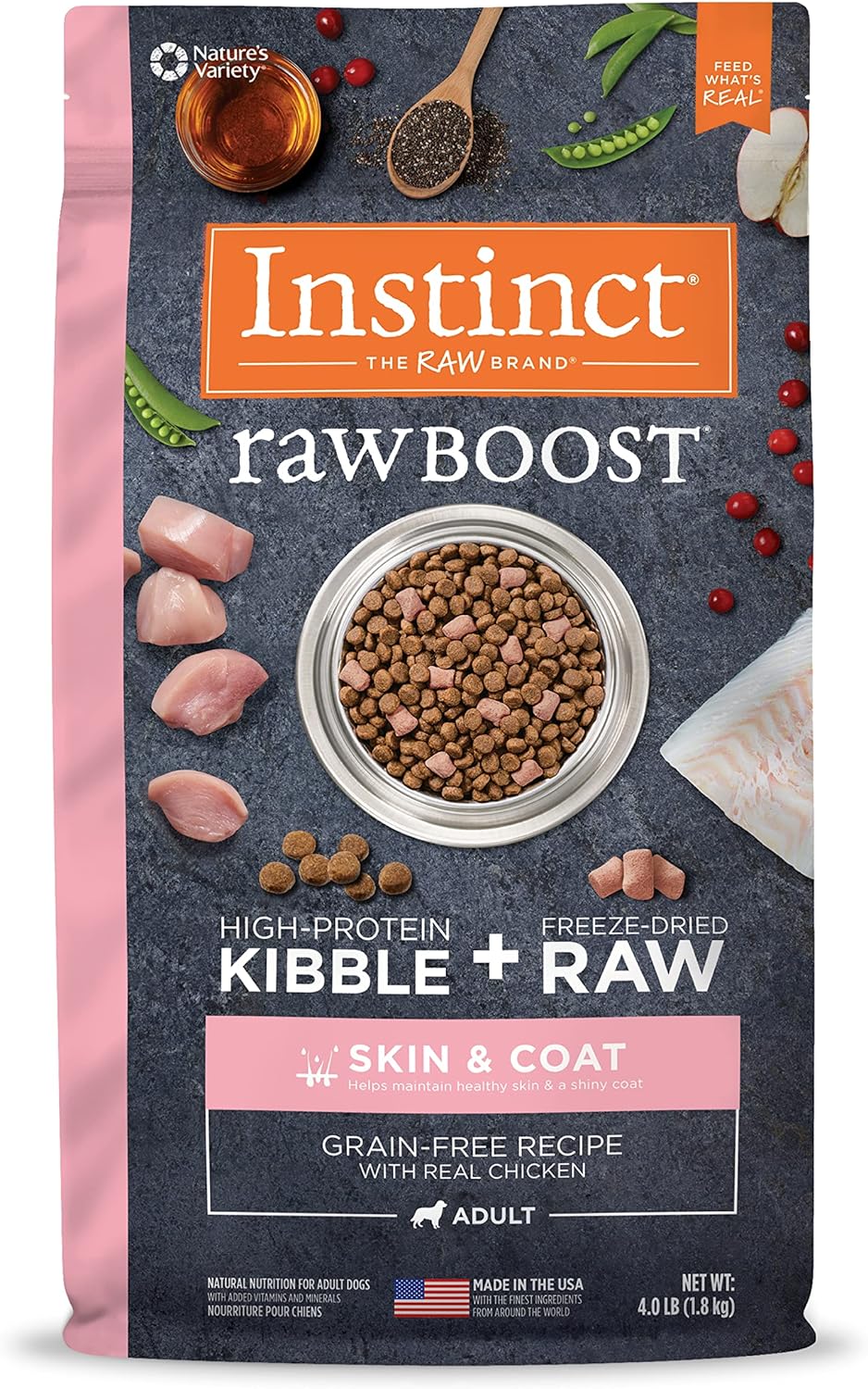Instinct Raw Boost Grain-Free Recipe with Real Chicken for Skin & Coat Dry Dog Food – Gallery Image 1