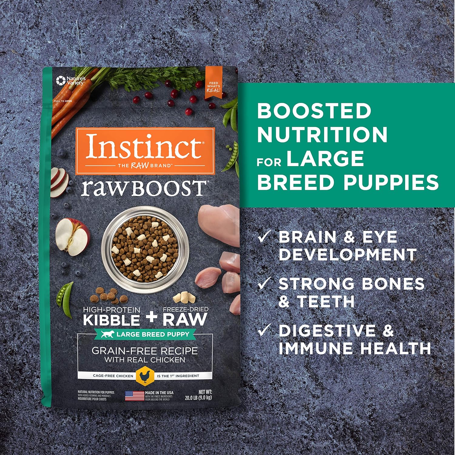 Instinct Raw Boost Grain-Free Recipe with Real Chicken for Large Breed Puppies Dry Dog Food – Gallery Image 6