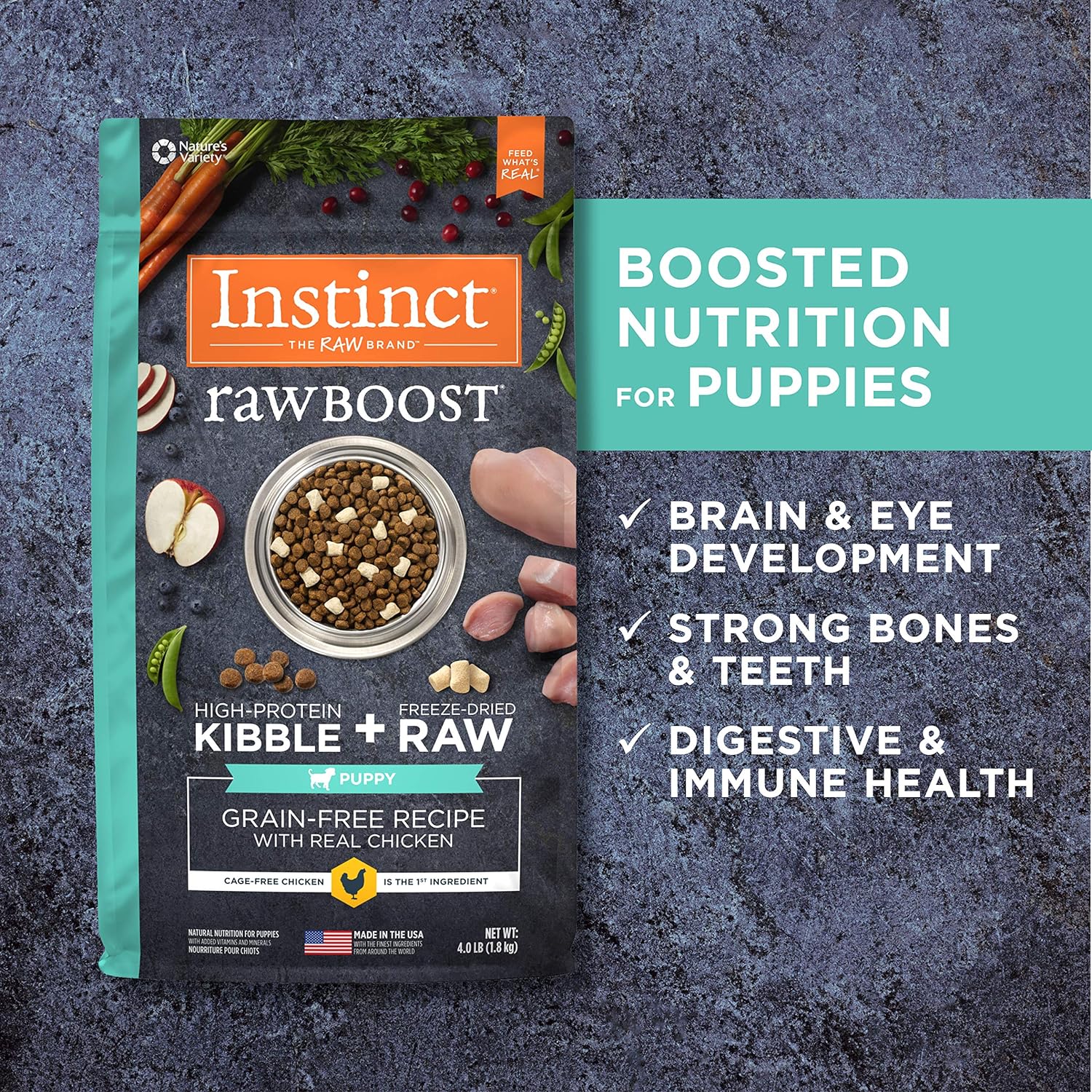 Instinct Raw Boost Grain-Free Recipe with Real Chicken for Puppies Dry Dog Food – Gallery Image 6