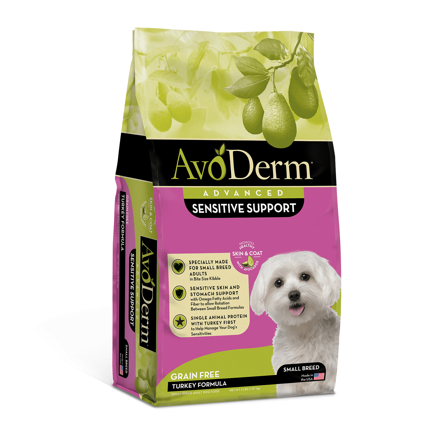 avoderm-advanced-sensitive-support-grain-free-small-breed-turkey-formula-dry-dog-food