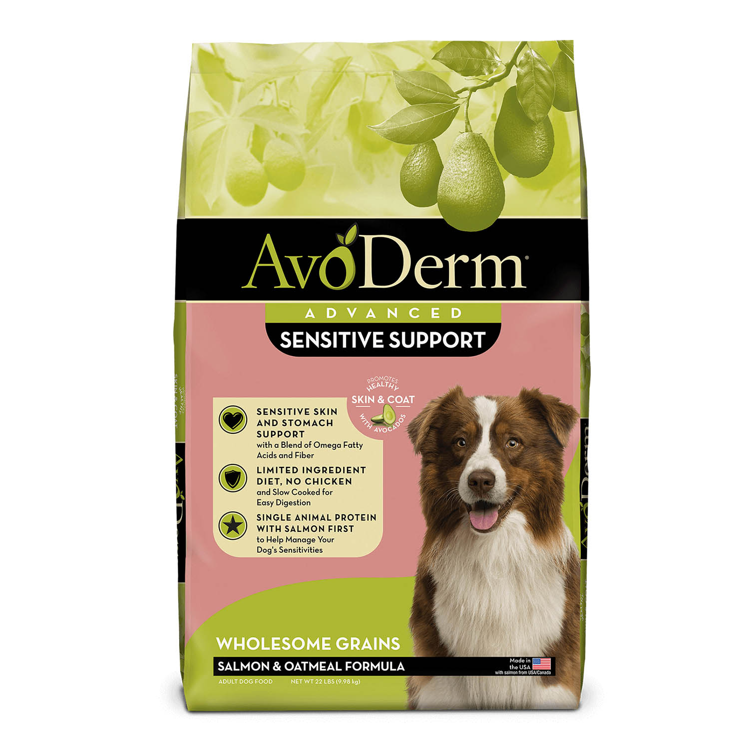 AvoDerm Advanced Sensitive Support Wholesome Grains Salmon & Oatmeal ...