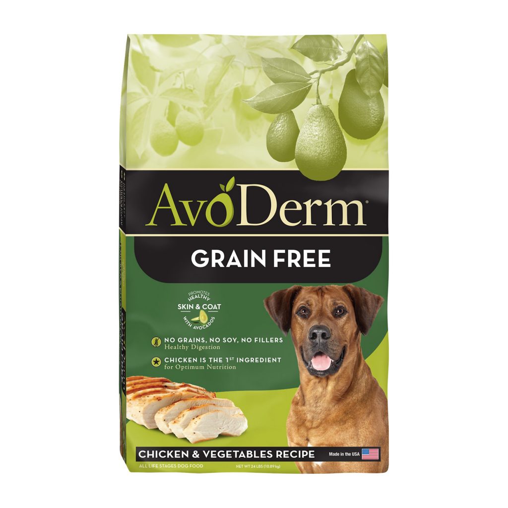 AvoDerm Natural Grain-Free Chicken & Vegetables Recipe Dry Dog Food ...