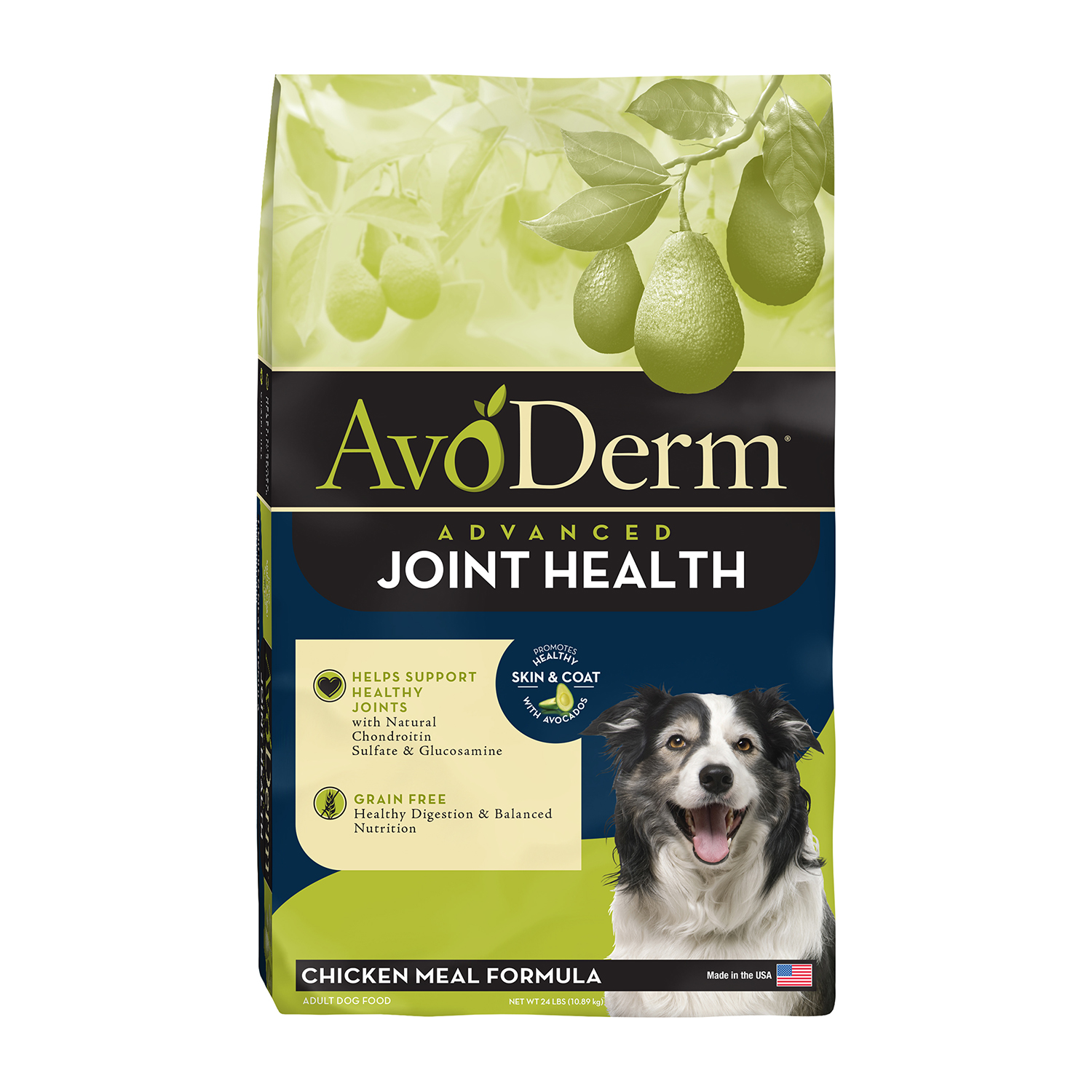 AvoDerm Natural Joint Health Grain-Free Chicken Meal Formula Dry Dog ...