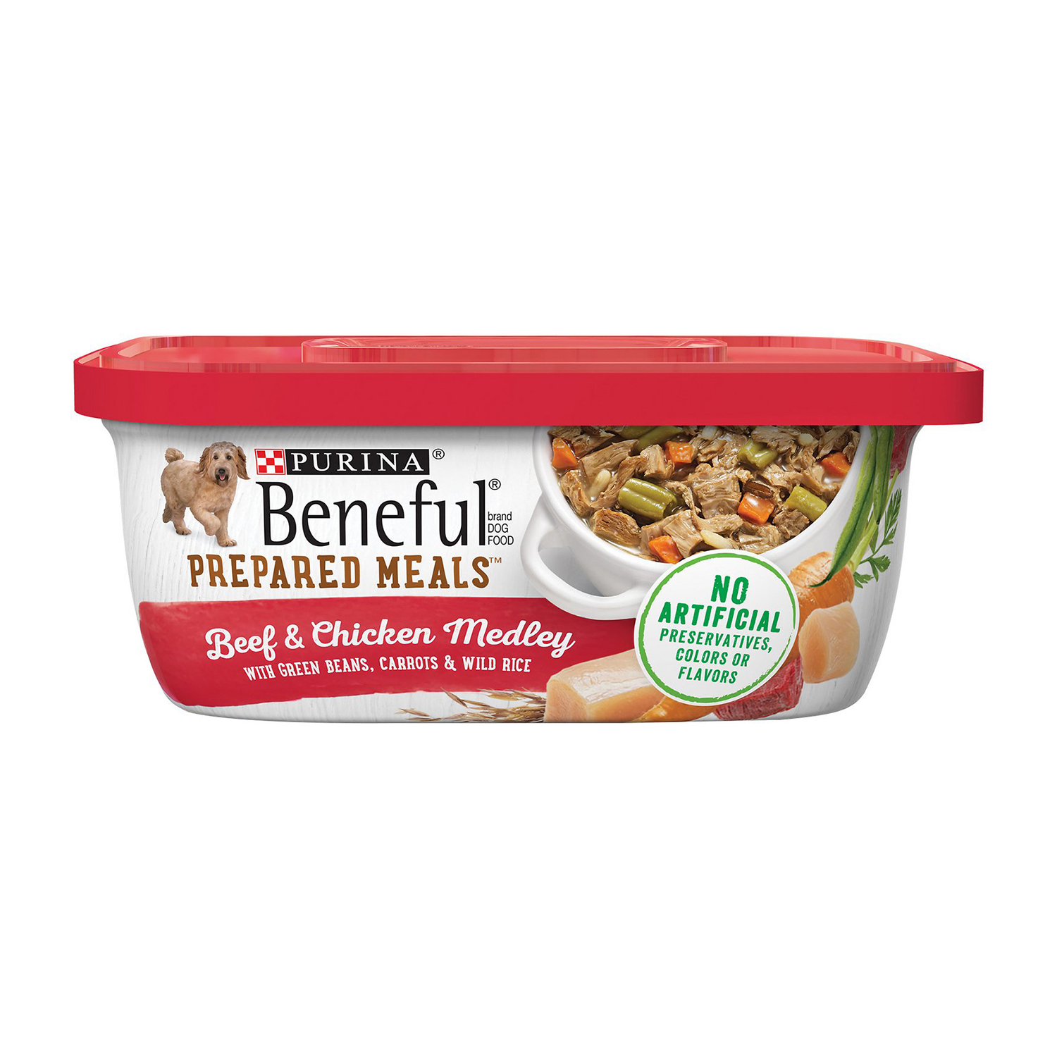 Purina Beneful Prepared Meals Beef & Chicken Medley Wet Dog Food Review