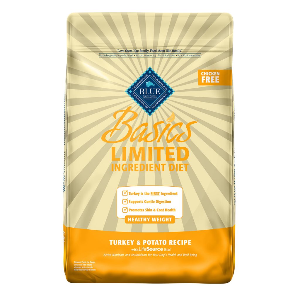 Blue Basics Limited Ingredient Diet Adult Healthy Weight Turkey and Potato Recipe Dry Dog Food
