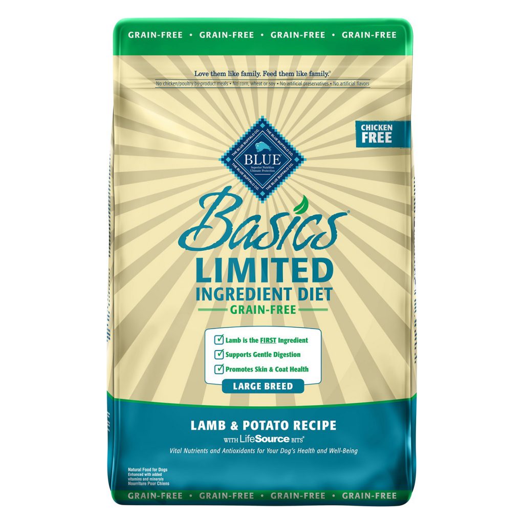 Blue Basics Limited Ingredient Diet Large Breed Adult Grain-Free Lamb and Potato Dry Dog Food