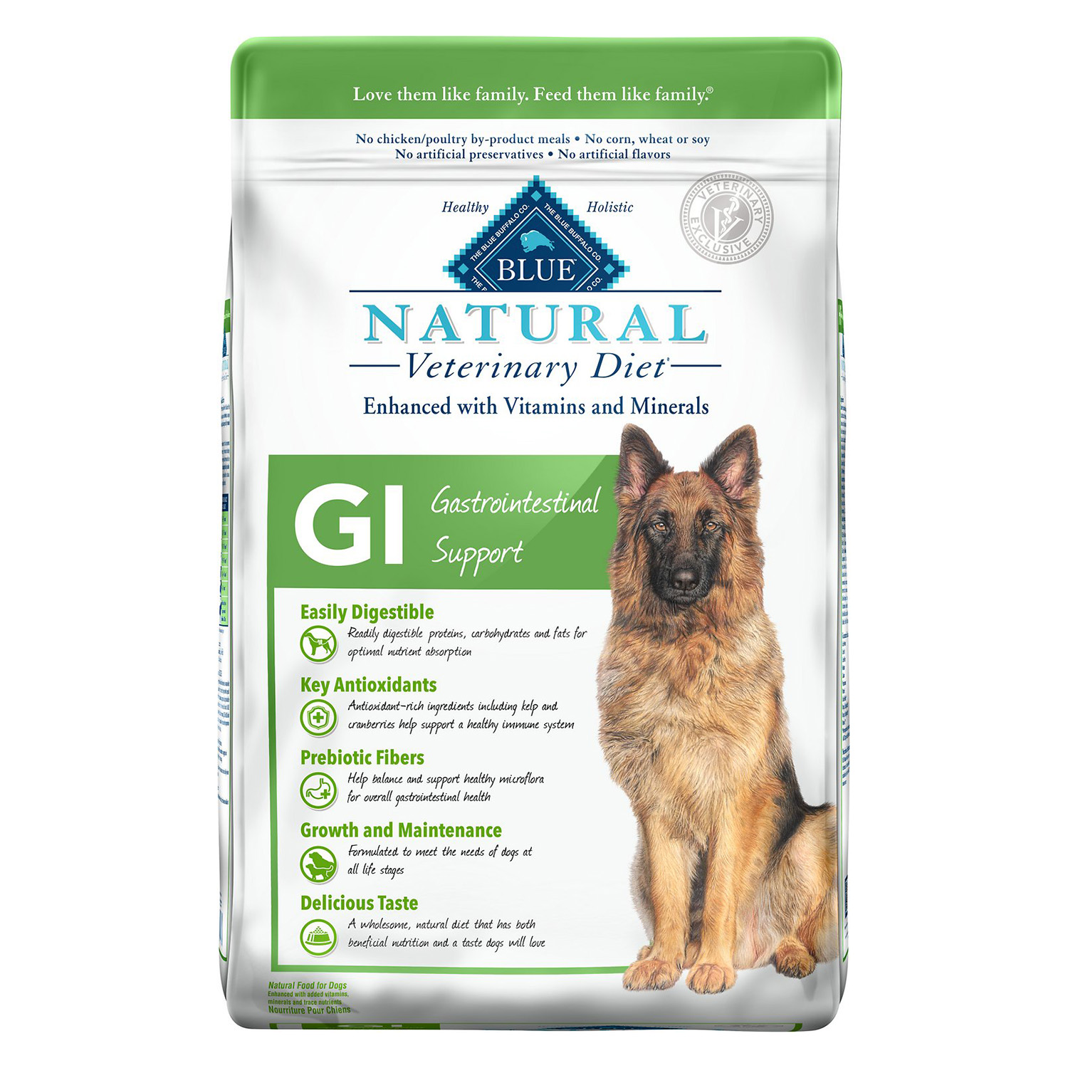 Blue Natural Veterinary Diet GI Gastrointestinal Support Dry Dog Food ...