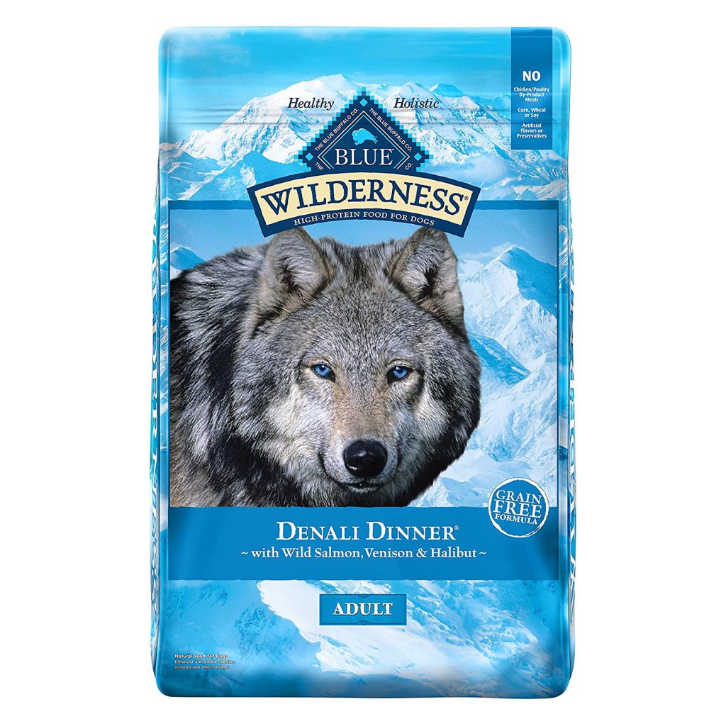 Blue Wilderness Denali Dinner Adult Wild Salmon, Venison & Halibut Grain-Free Dry Dog Food