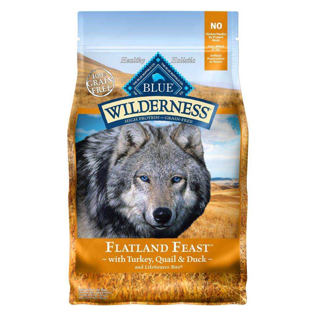 Blue Wilderness Flatland Feast Adult Turkey, Quail & Duck Grain-Free Dry Dog Food