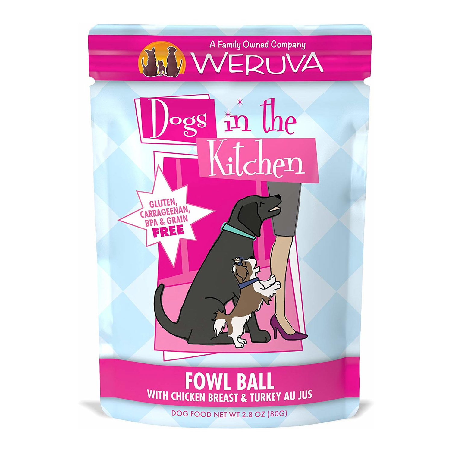 Weruva Dogs in the Kitchen Fowl Ball with Chicken & Turkey Au Jus Wet 