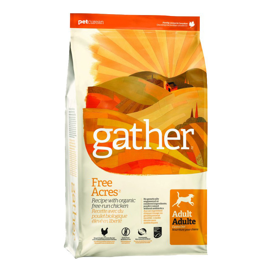 Gather Free Acres Organic Free-Run Chicken Recipe for Adult Dogs Dry Dog Food