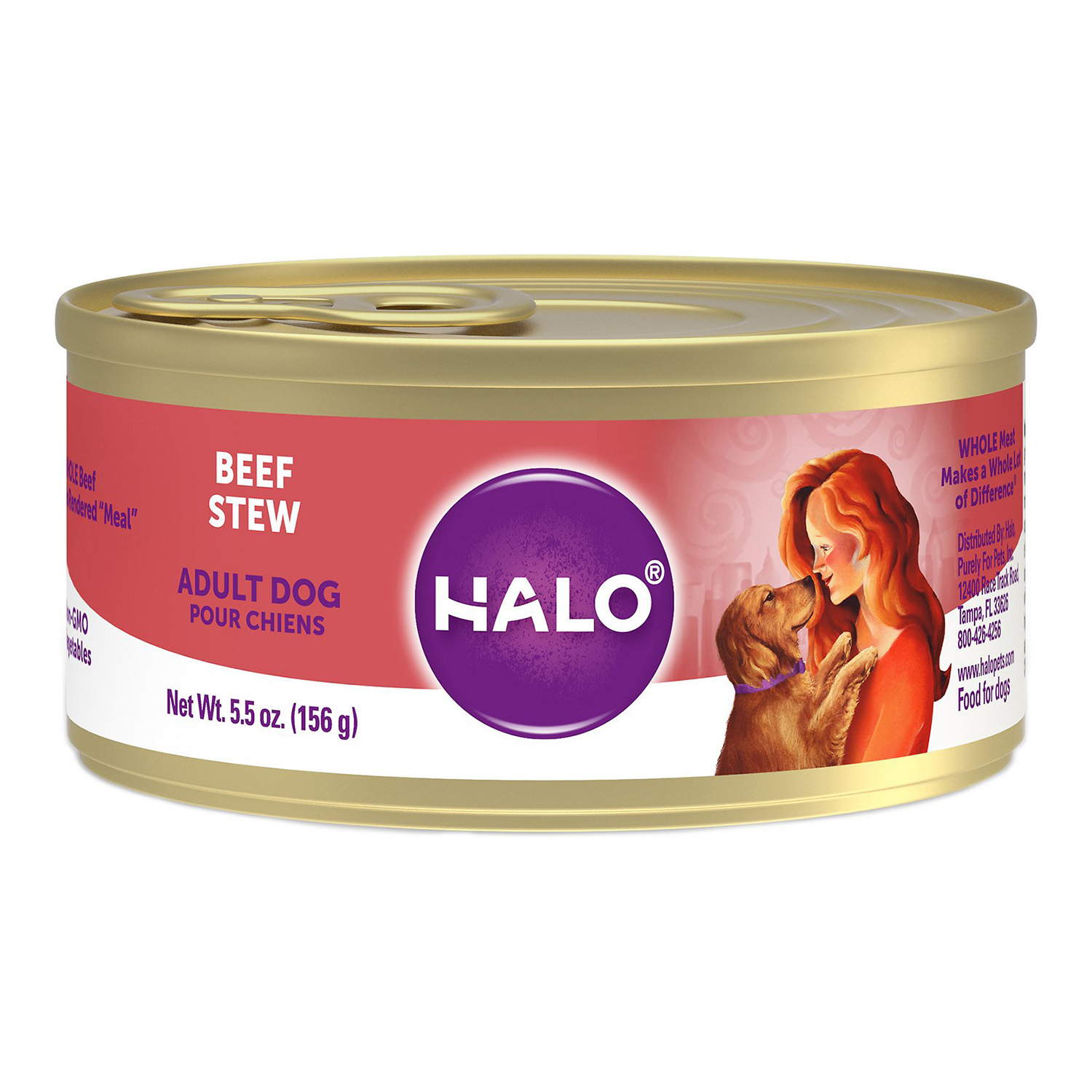 Halo Adult Beef Stew Canned Dog Food - In The Kibble