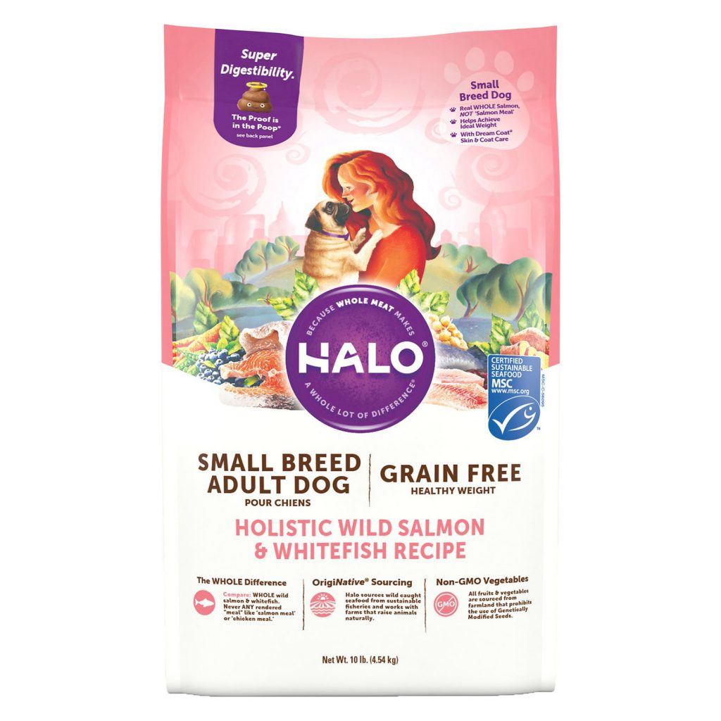 Halo Small Breed Adult Grain-Free Healthy Weight Holistic Wild Salmon & Whitefish Recipe Dry Dog Food