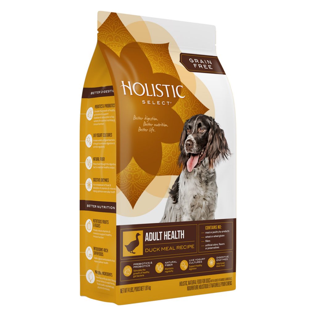 Holistic Select Adult Health Grain-Free Duck Meal Recipe Dry Dog Food