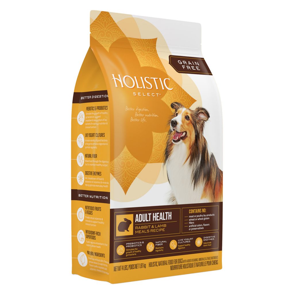 Holistic Select Adult Health Grain-Free Rabbit & Lamb Meals Recipe Dry Dog Food