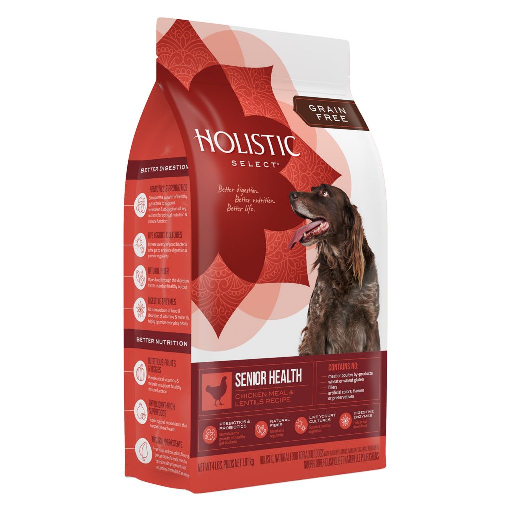 Holistic Select Senior Health Grain-Free Chicken Meal & Lentils Recipe Dry Dog Food