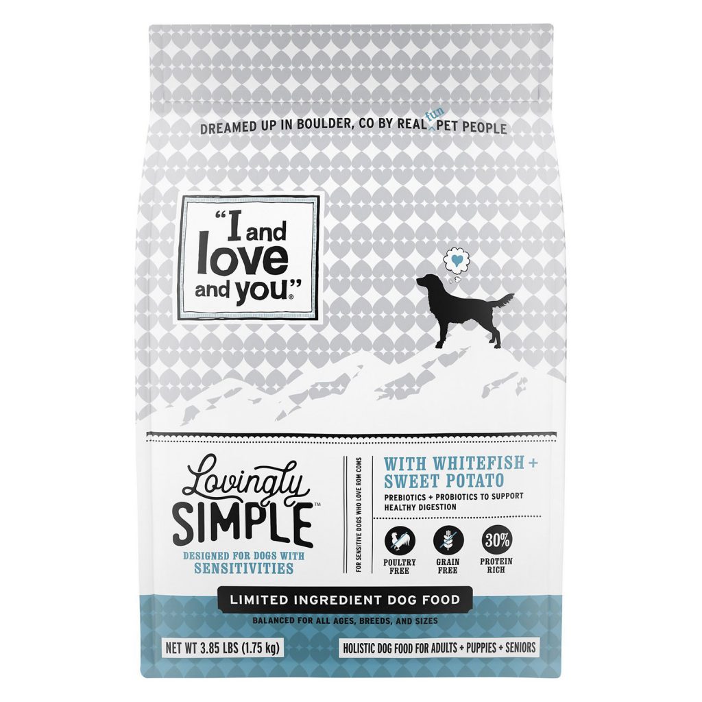 I and Love and You Lovingly Simple Whitefish + Sweet Potato Dry Dog Food