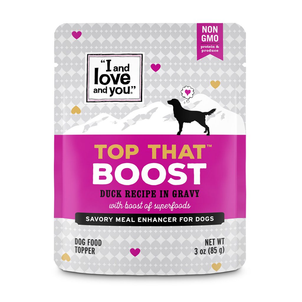 I and Love and You Top That Boost Duck Recipe in Gravy Dog Food Topper