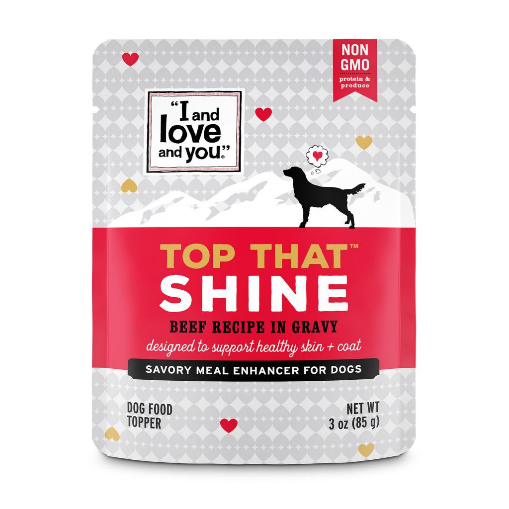I and Love and You Top That Shine Beef Recipe in Gravy Dog Food Topper