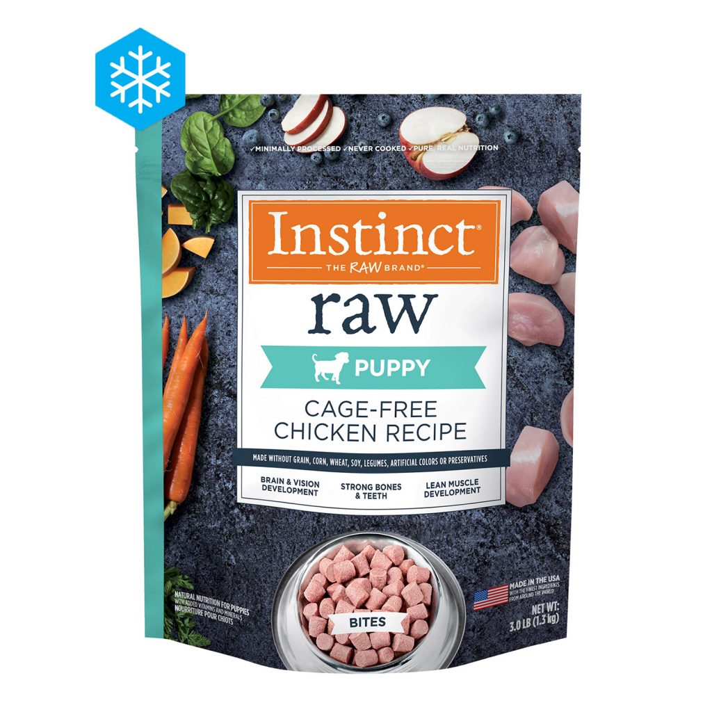 Instinct Raw Bites Cage-Free Chicken Recipe for Puppies Frozen Dog Food