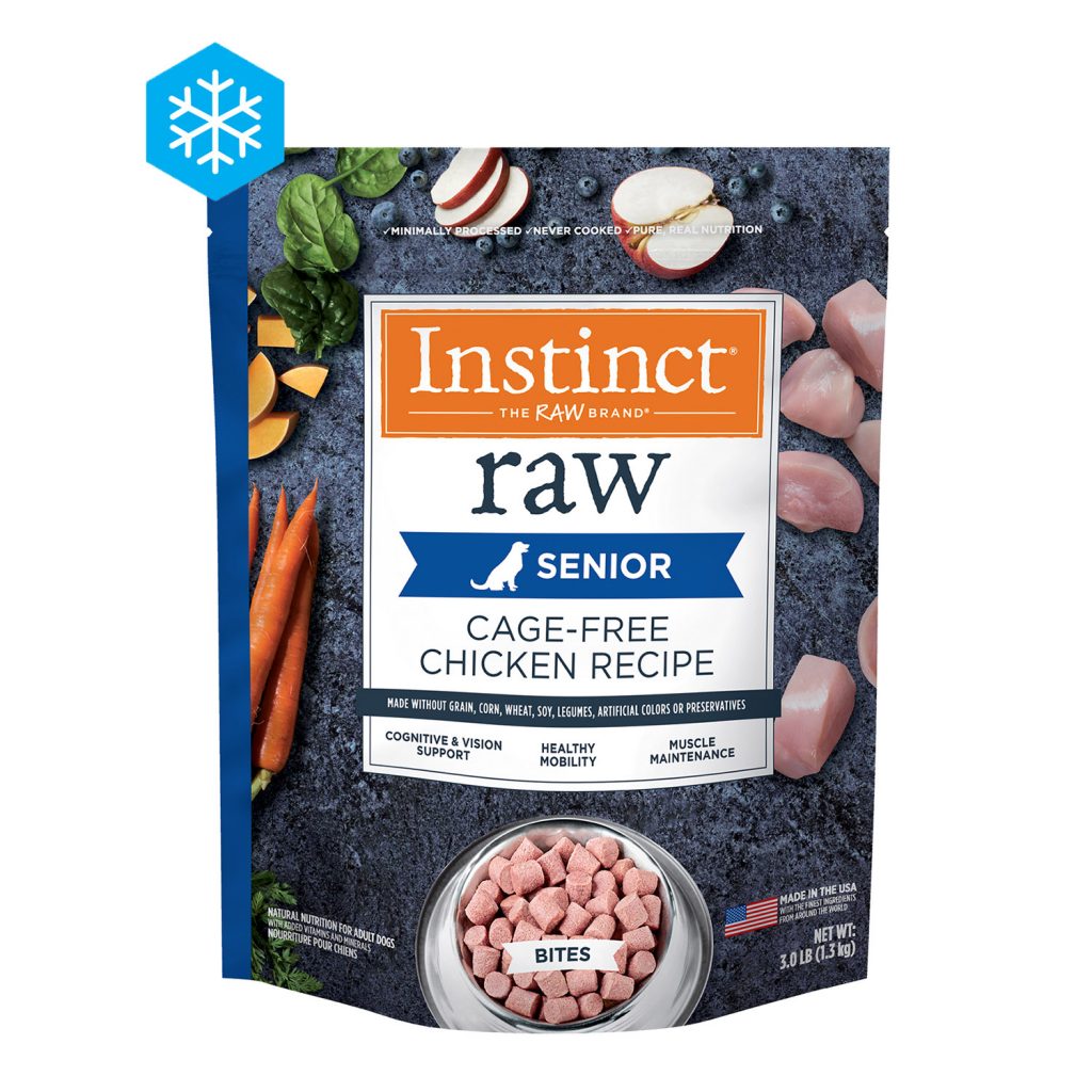 Instinct Raw Bites Cage-Free Chicken Recipe for Seniors Frozen Dog Food