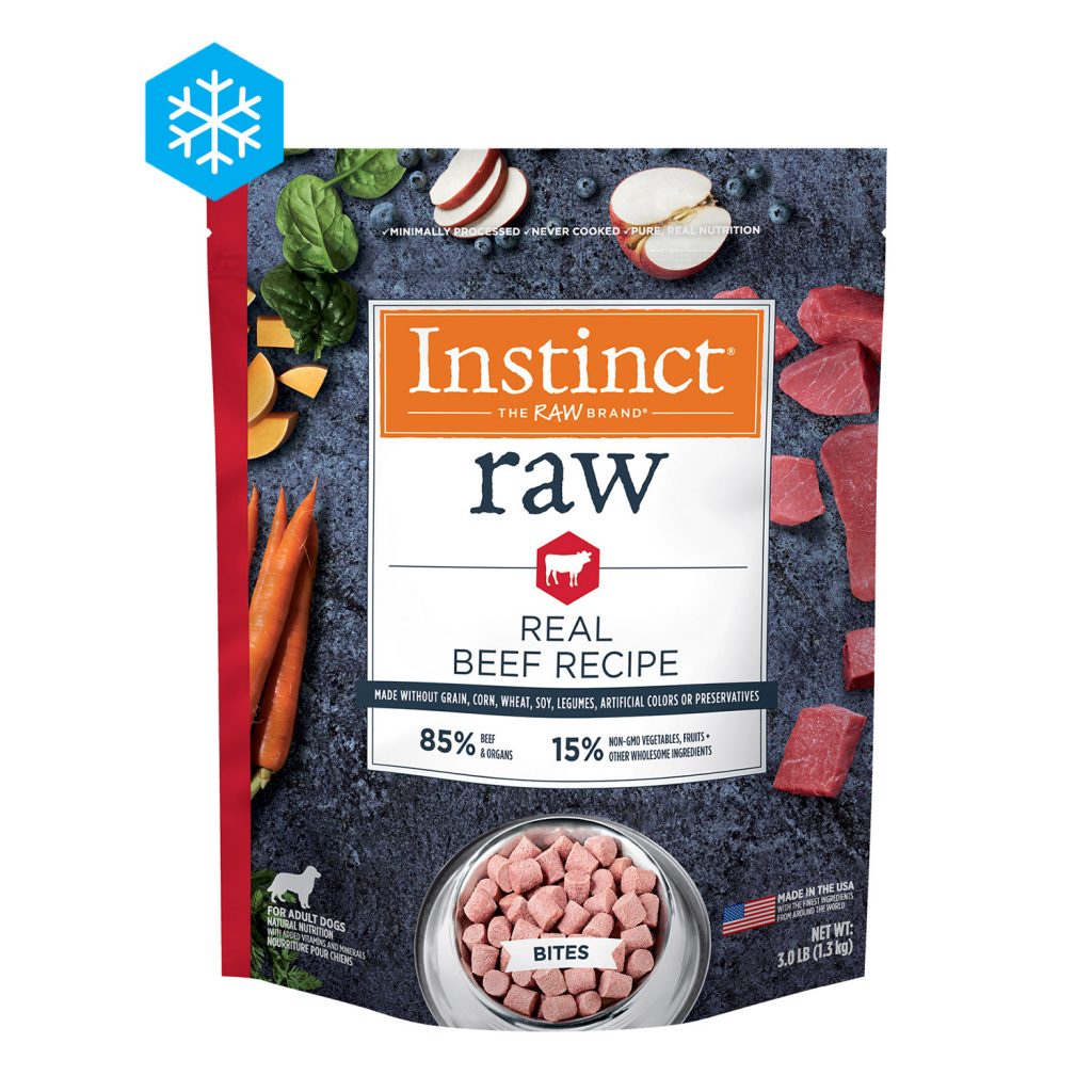 Instinct Raw Bites Real Beef Recipe Frozen Dog Food