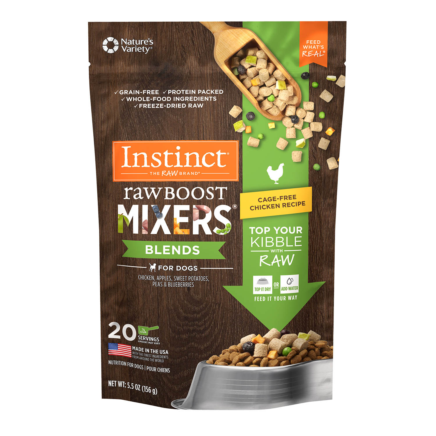 Instinct Raw Boost Mixers Blends CageFree Chicken Recipe FreezeDried