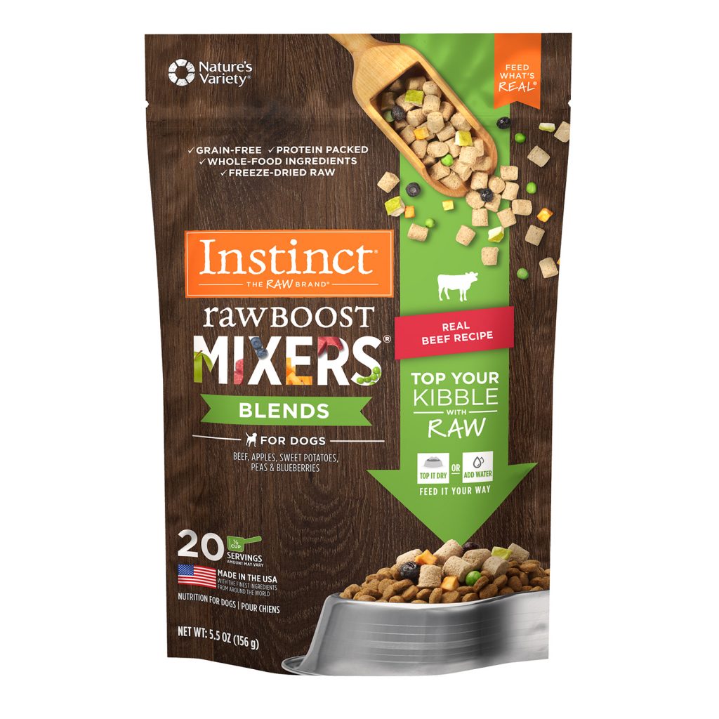 Instinct Raw Boost Mixers Blends Real Beef Recipe Freeze-Dried Dog Food Topper