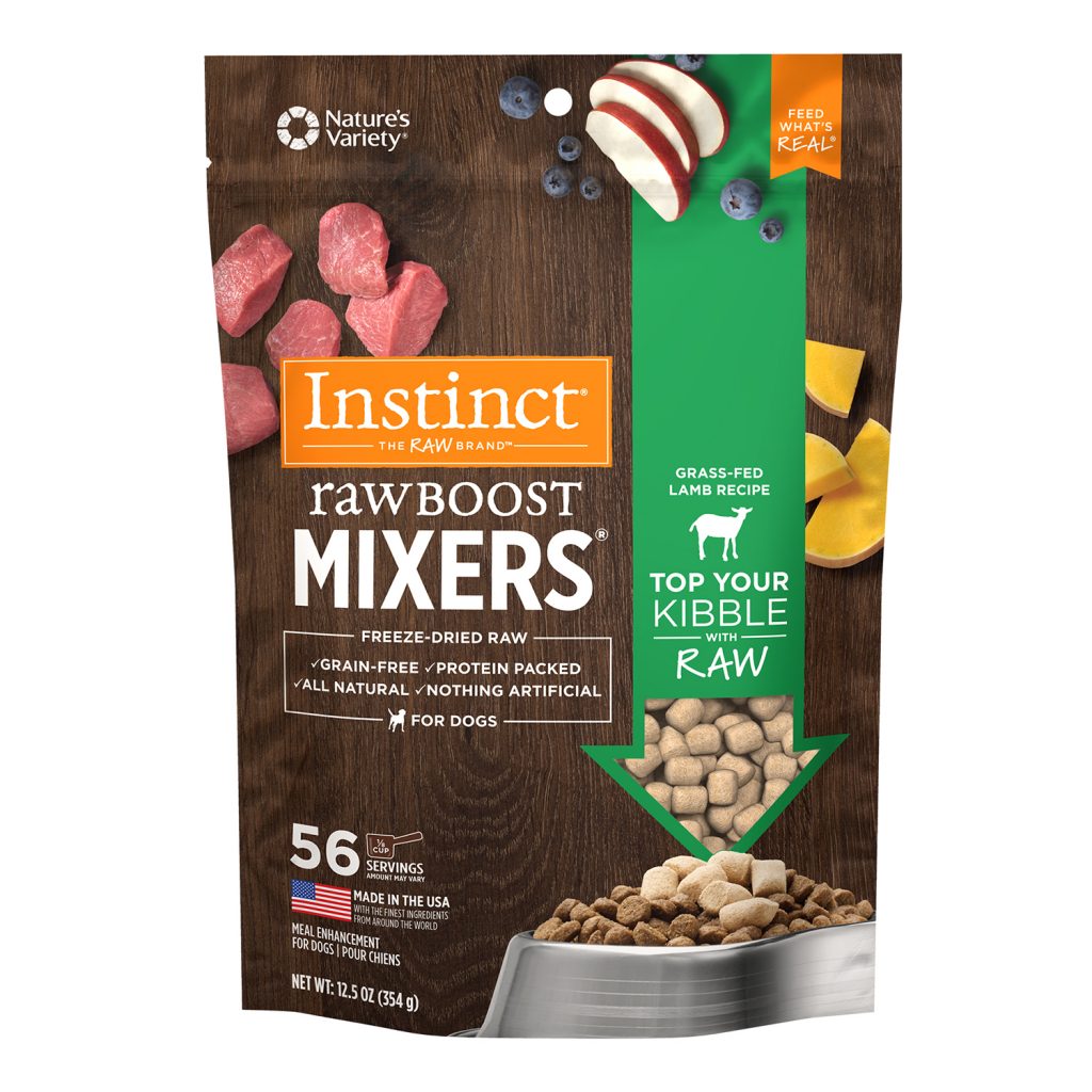 Instinct Raw Boost Mixers Grass-Fed Lamb Recipe Freeze-Dried Dog Food Topper
