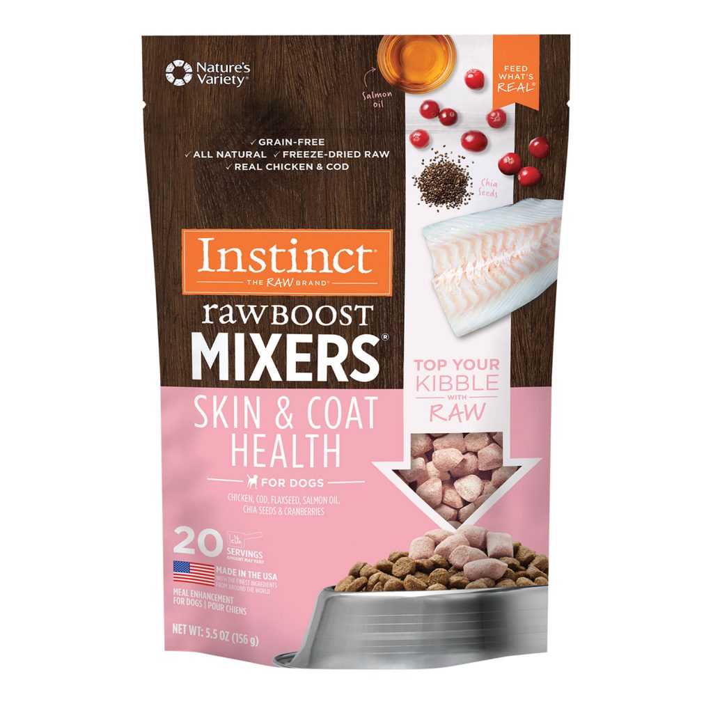 Instinct Raw Boost Mixers Skin & Coat Health Freeze-Dried Dog Food Topper
