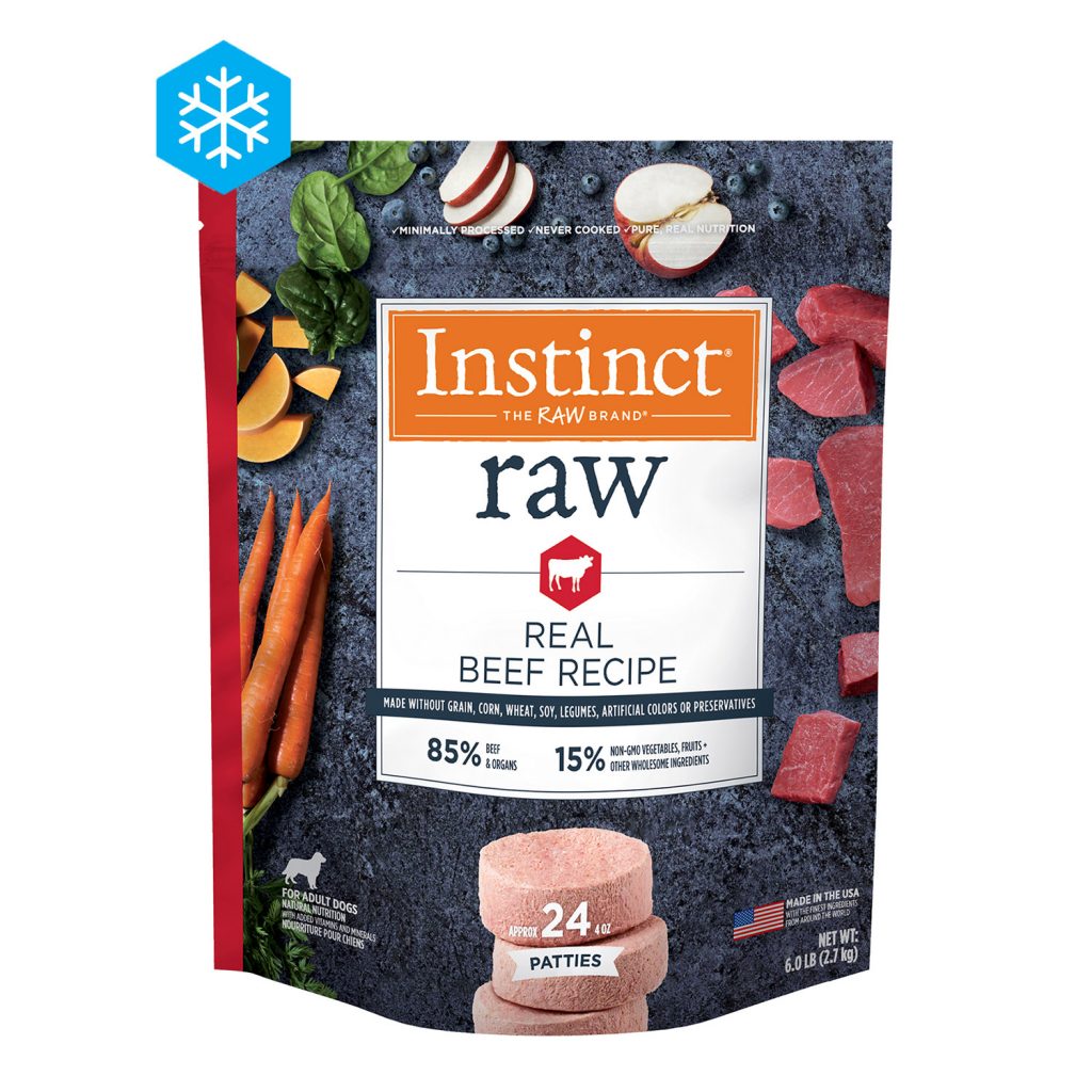 Instinct Raw Patties Real Beef Recipe Frozen Dog Food