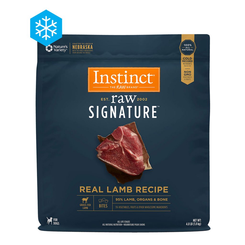 Instinct Raw Signature Bites Real Lamb Recipe Frozen Dog Food