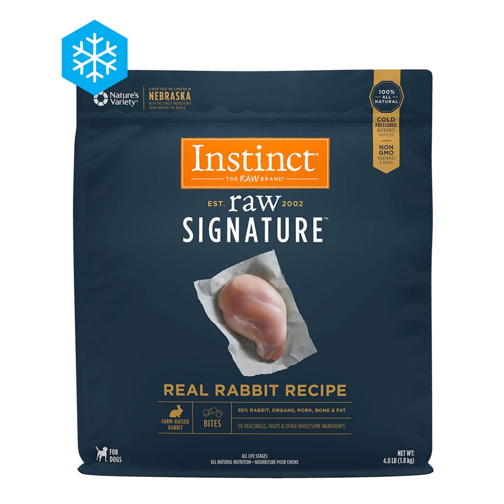 Instinct Raw Signature Bites Real Rabbit Recipe Frozen Dog Food