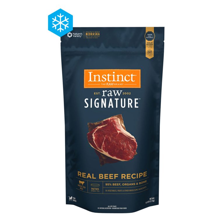 Instinct Raw Signature Patties Real Beef Recipe Frozen Dog Food In