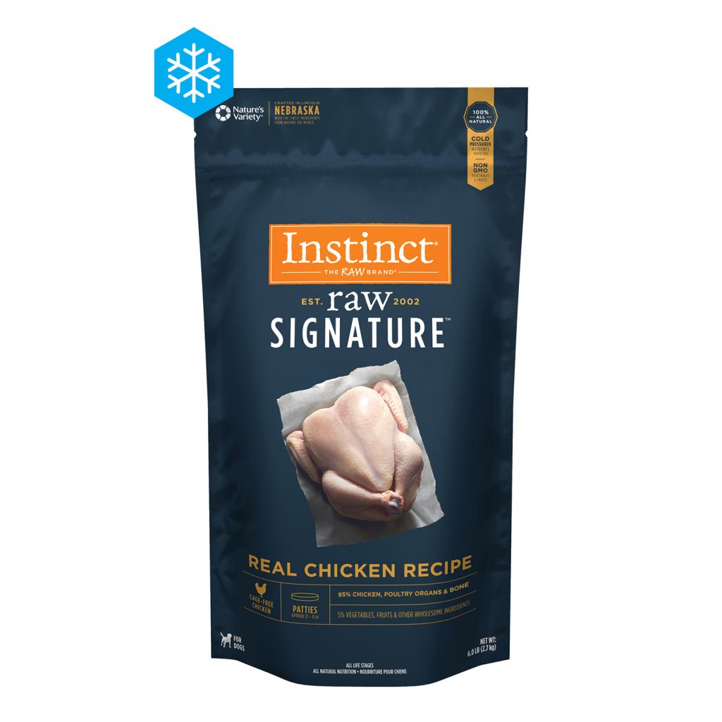 Instinct Raw Signature Patties Real Chicken Recipe Frozen Dog Food